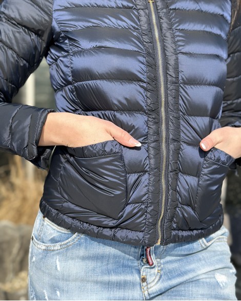 Bunda dámská Massimo Dutti černo-modrá